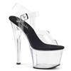 Pleaser - SKY308 Sandale à bride à la cheville, Pole dance chaussures - Chaussures de pole dance - Noir/Transparent Product image